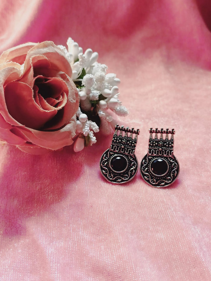 Antique Silver Temple Earrings