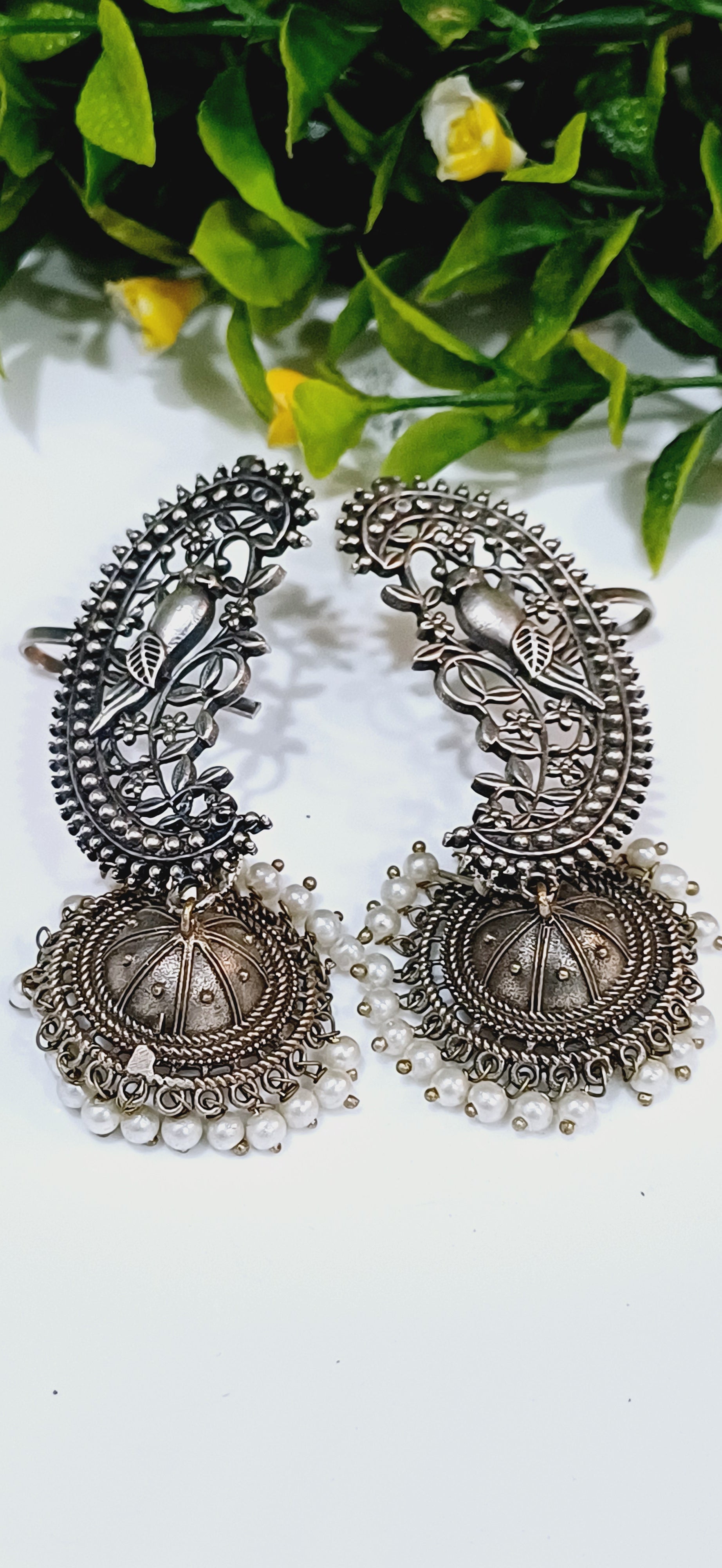 Ear cuff with jhumki